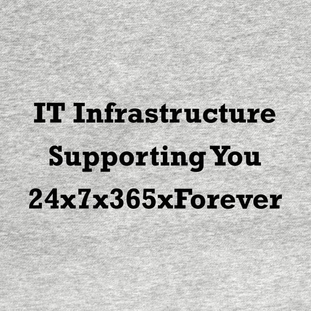 IT Infrastructure 24x7x365xForever Black by itauthentics